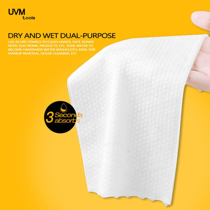 Face Towel 120 Pieces Facial Tissue Cloths for Washing Soft Cotton Dry Baby Wipes, Skin Care, Makeup Remover(Pearl Pattern)